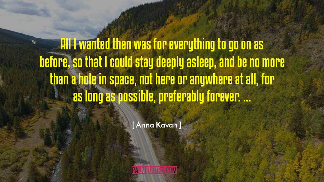 Anna Kavan Quotes: All I wanted then was