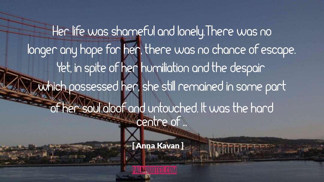 Anna Kavan Quotes: Her life was shameful and
