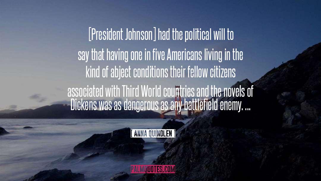 Anna Quindlen Quotes: [President Johnson] had the political