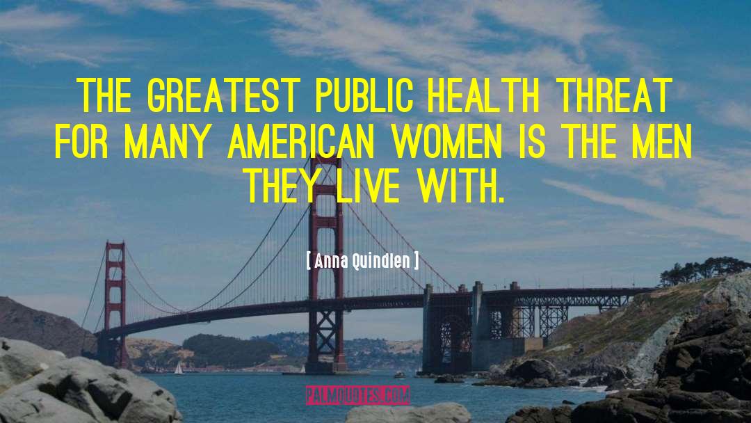 Anna Quindlen Quotes: The greatest public health threat