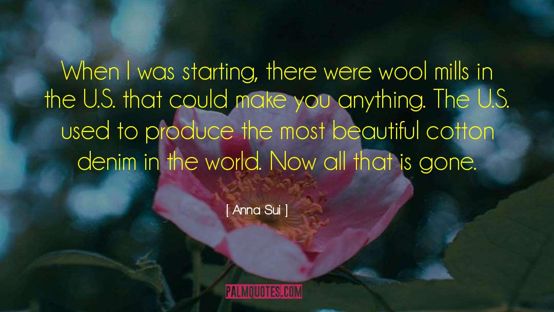 Anna Sui Quotes: When I was starting, there