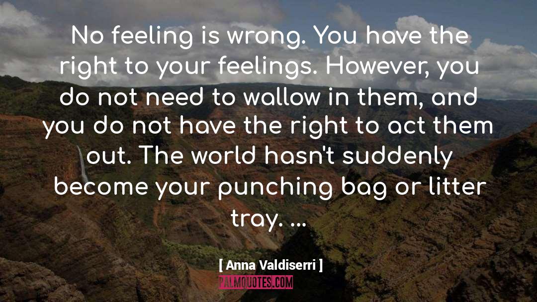 Anna Valdiserri Quotes: No feeling is wrong. You