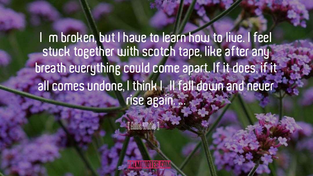 Anna White Quotes: I'm broken, but I have