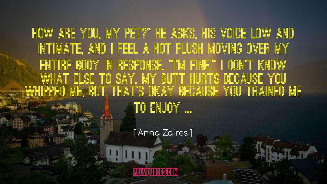 Anna Zaires Quotes: How are you, my pet?