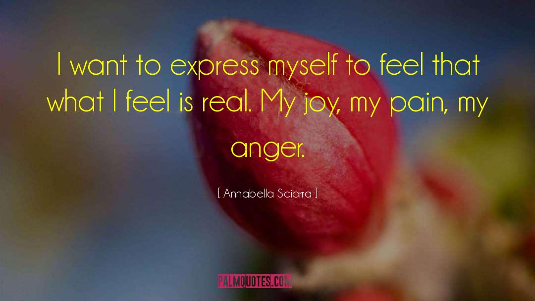 Annabella Sciorra Quotes: I want to express myself