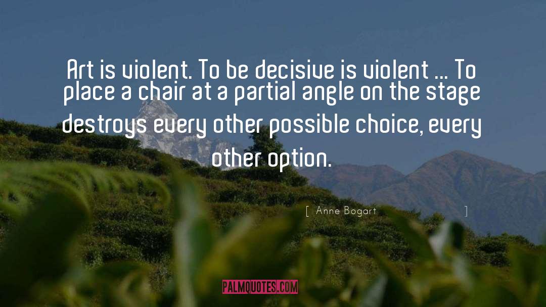 Anne Bogart Quotes: Art is violent. To be