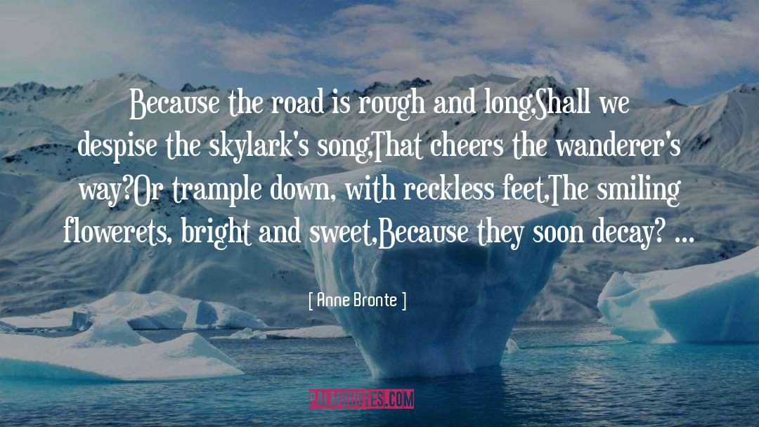 Anne Bronte Quotes: Because the road is rough