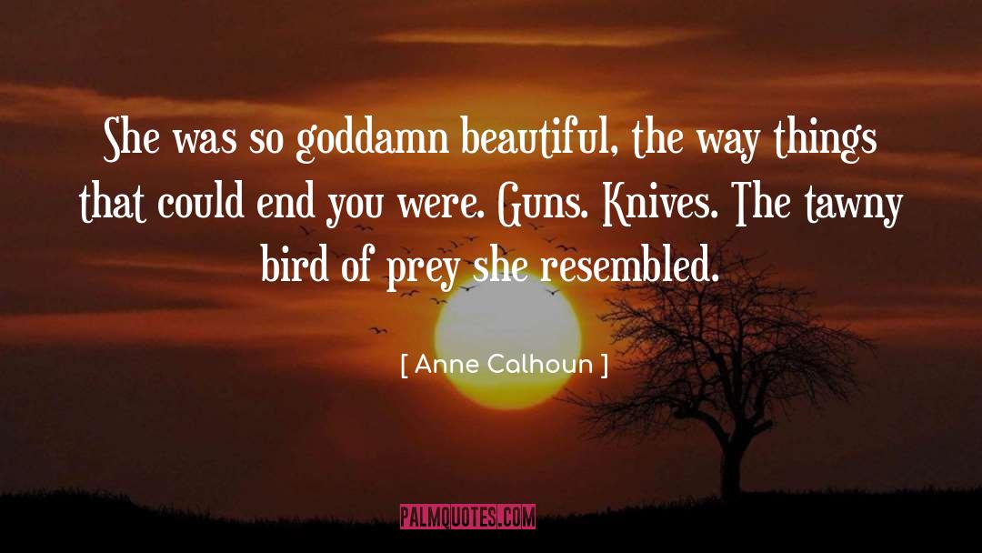 Anne Calhoun Quotes: She was so goddamn beautiful,