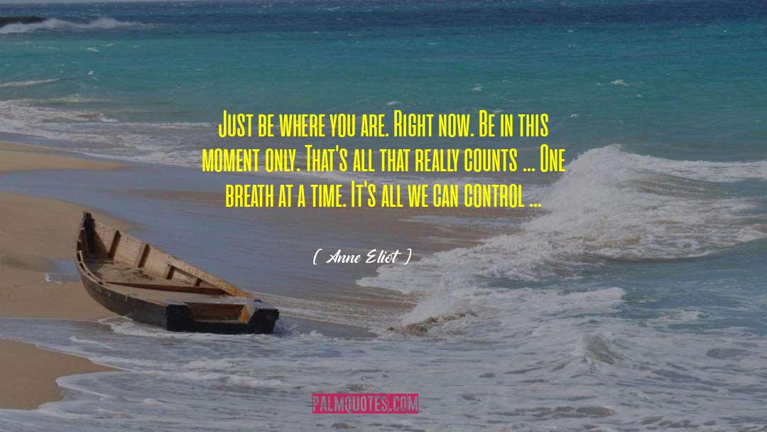 Anne Eliot Quotes: Just be where you are.