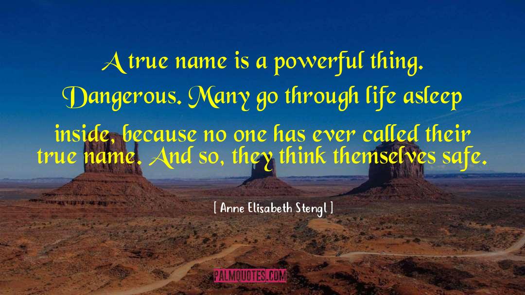 Anne Elisabeth Stengl Quotes: A true name is a