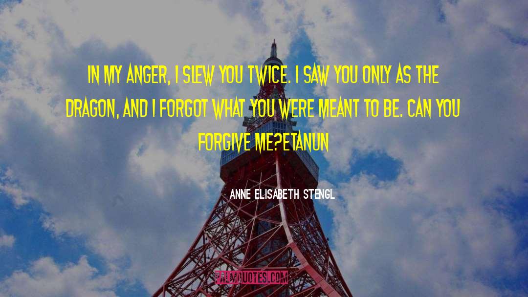 Anne Elisabeth Stengl Quotes: In my anger, I slew