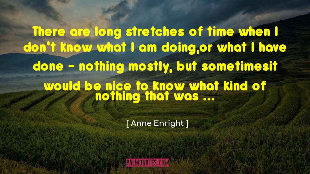 Anne Enright Quotes: There are long stretches of