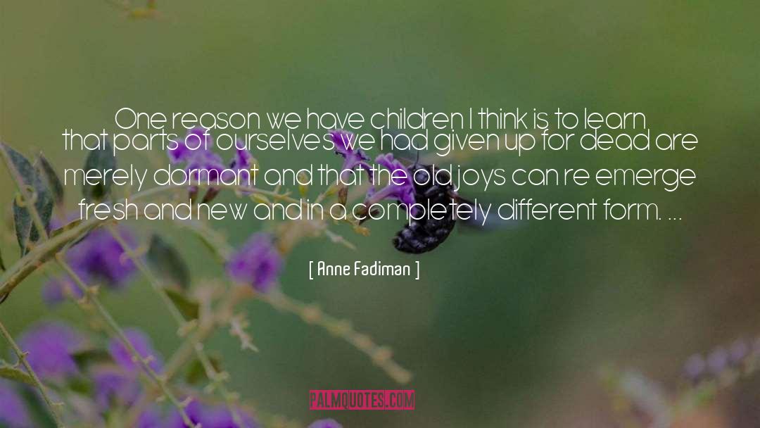 Anne Fadiman Quotes: One reason we have children