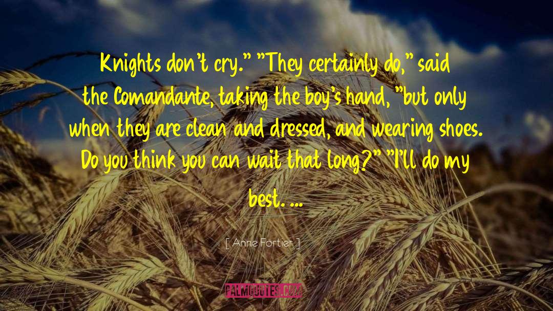 Anne Fortier Quotes: Knights don't cry.