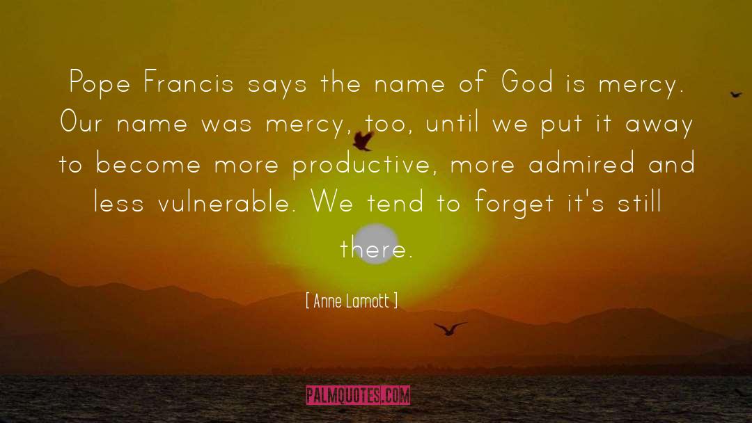 Anne Lamott Quotes: Pope Francis says the name