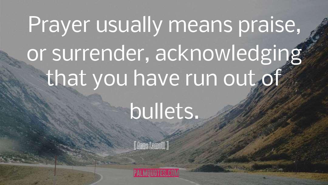 Anne Lamott Quotes: Prayer usually means praise, or