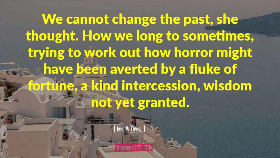 Anne M. Chappel Quotes: We cannot change the past,