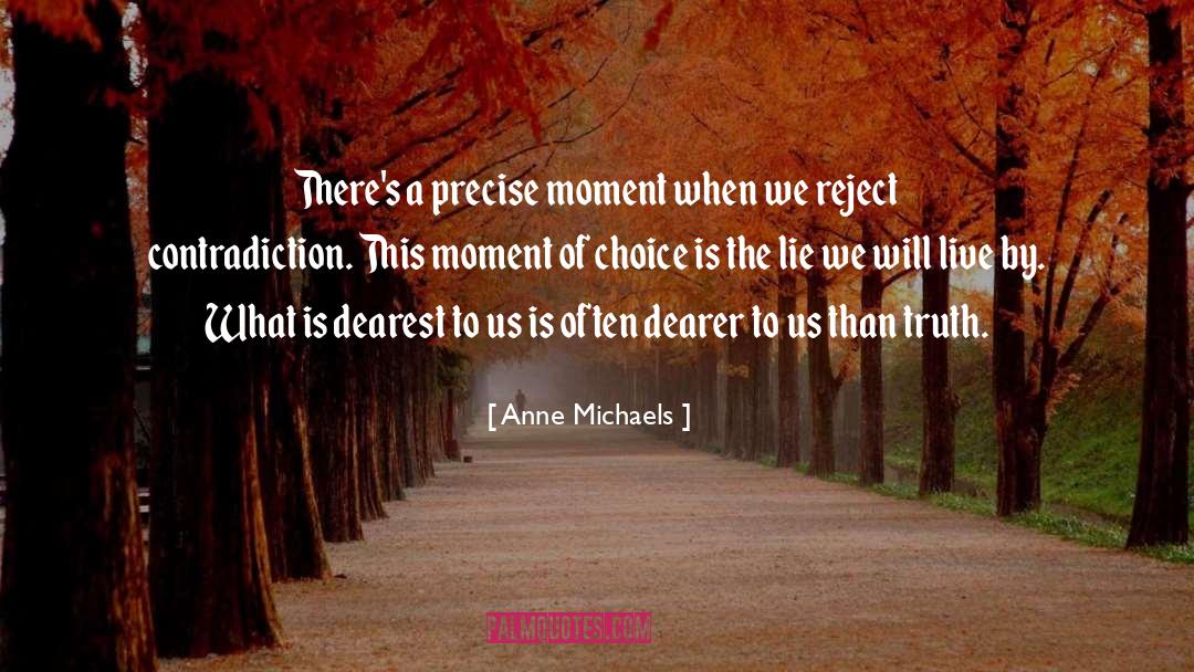 Anne Michaels Quotes: There's a precise moment when