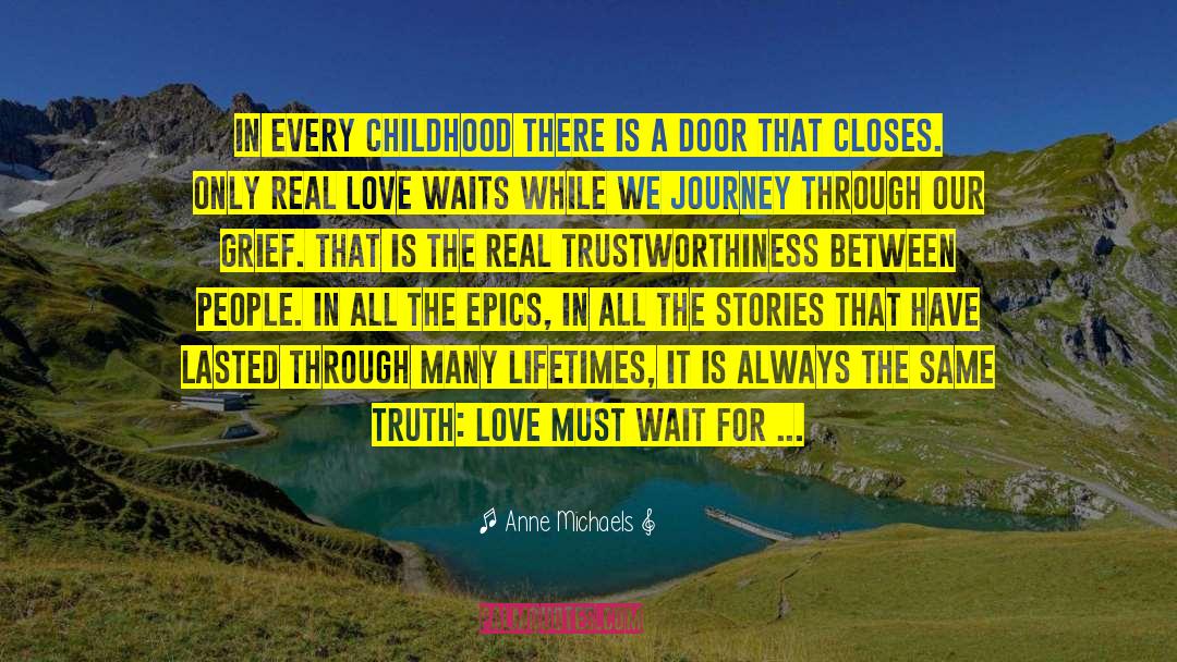 Anne Michaels Quotes: In every childhood there is