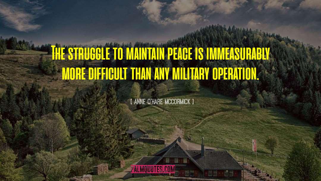 Anne O'Hare McCormick Quotes: The struggle to maintain peace