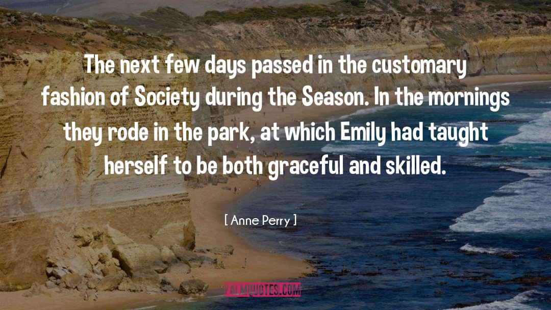 Anne Perry Quotes: The next few days passed