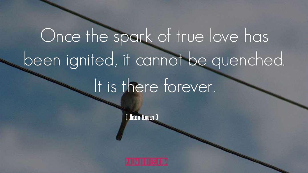 Anne Rouen Quotes: Once the spark of true