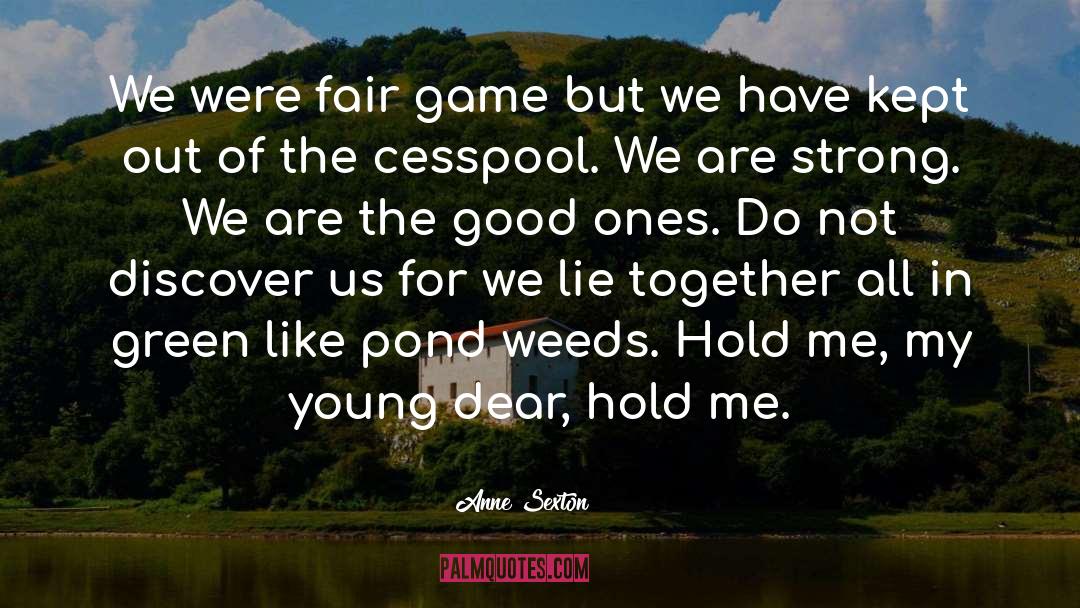 Anne Sexton Quotes: We were fair game <br>but