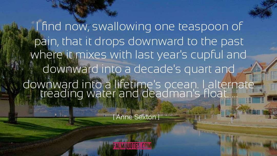 Anne Sexton Quotes: I find now, swallowing one