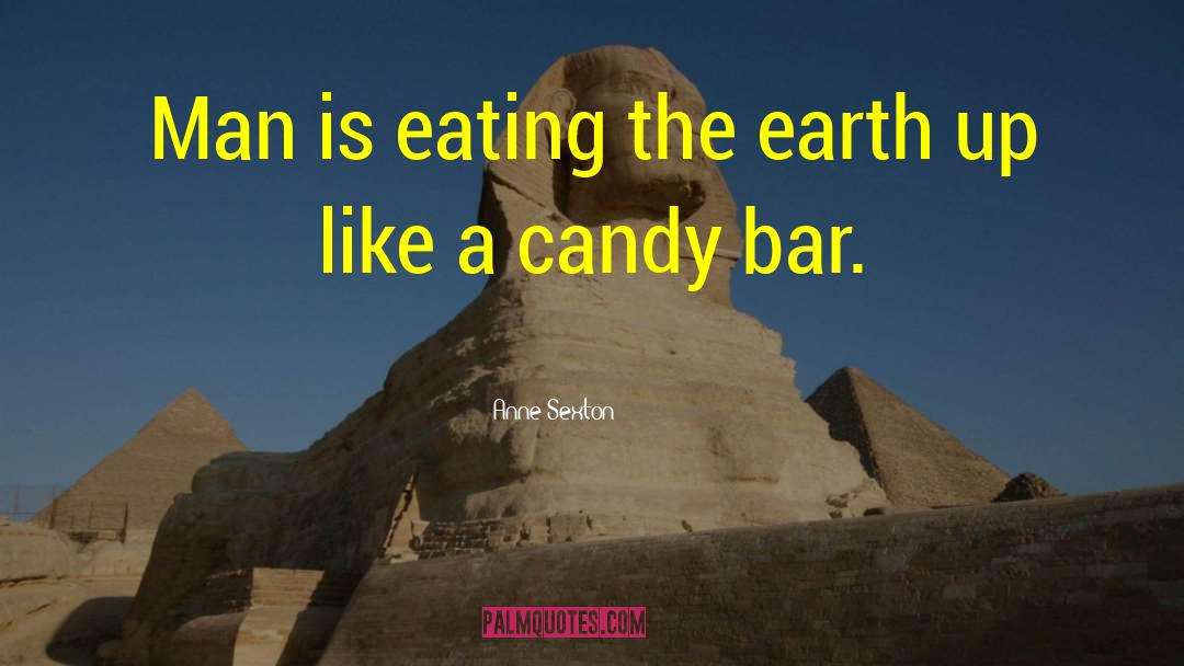 Anne Sexton Quotes: Man is eating the earth