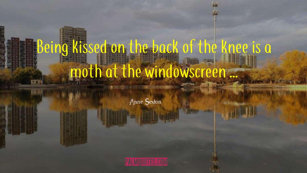 Anne Sexton Quotes: Being kissed on the back
