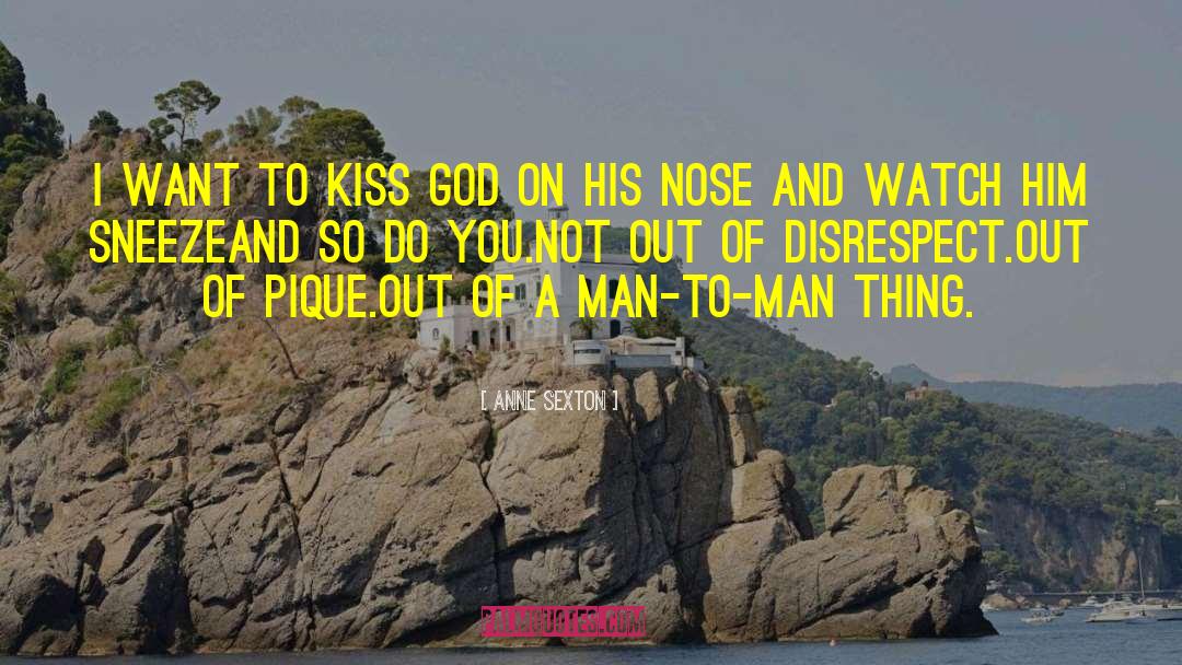Anne Sexton Quotes: I want to kiss God