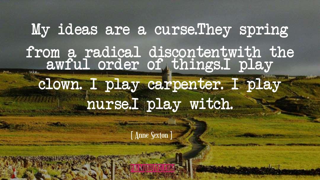 Anne Sexton Quotes: My ideas are a curse.<br>They