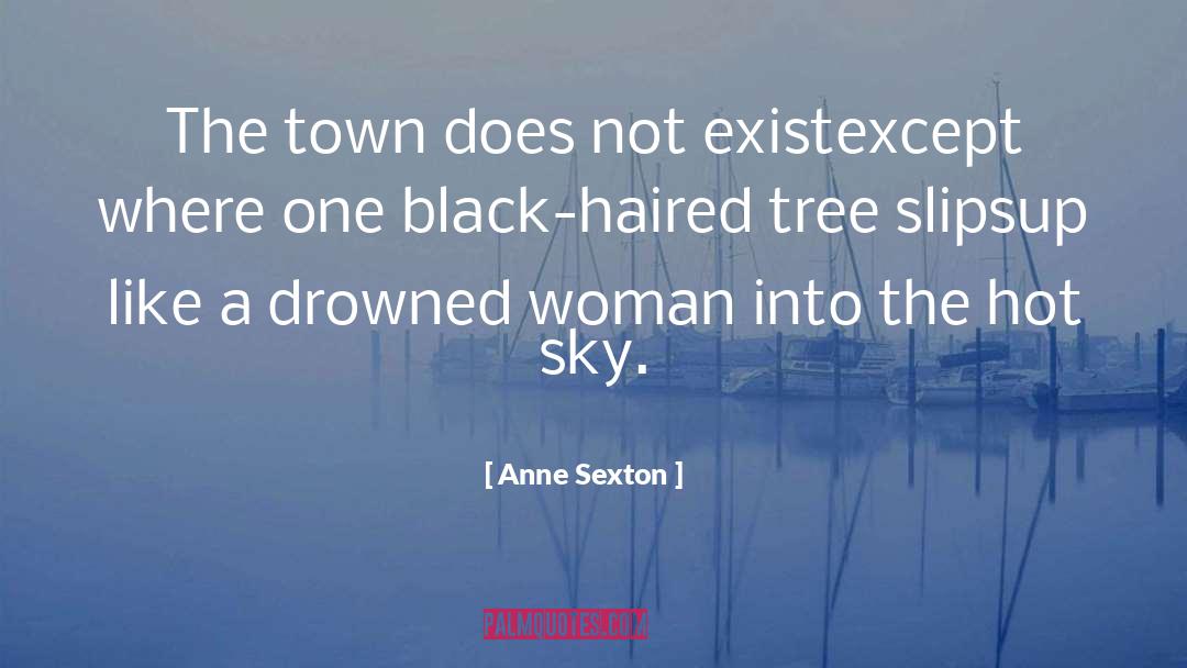 Anne Sexton Quotes: The town does not exist<br>except