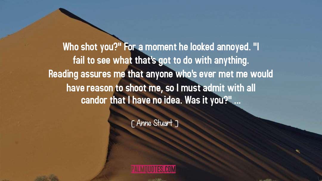 Anne Stuart Quotes: Who shot you?