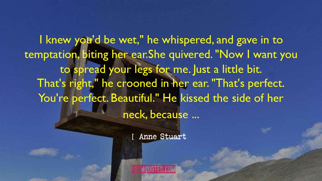 Anne Stuart Quotes: I knew you'd be wet,