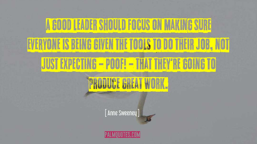 Anne Sweeney Quotes: A good leader should focus