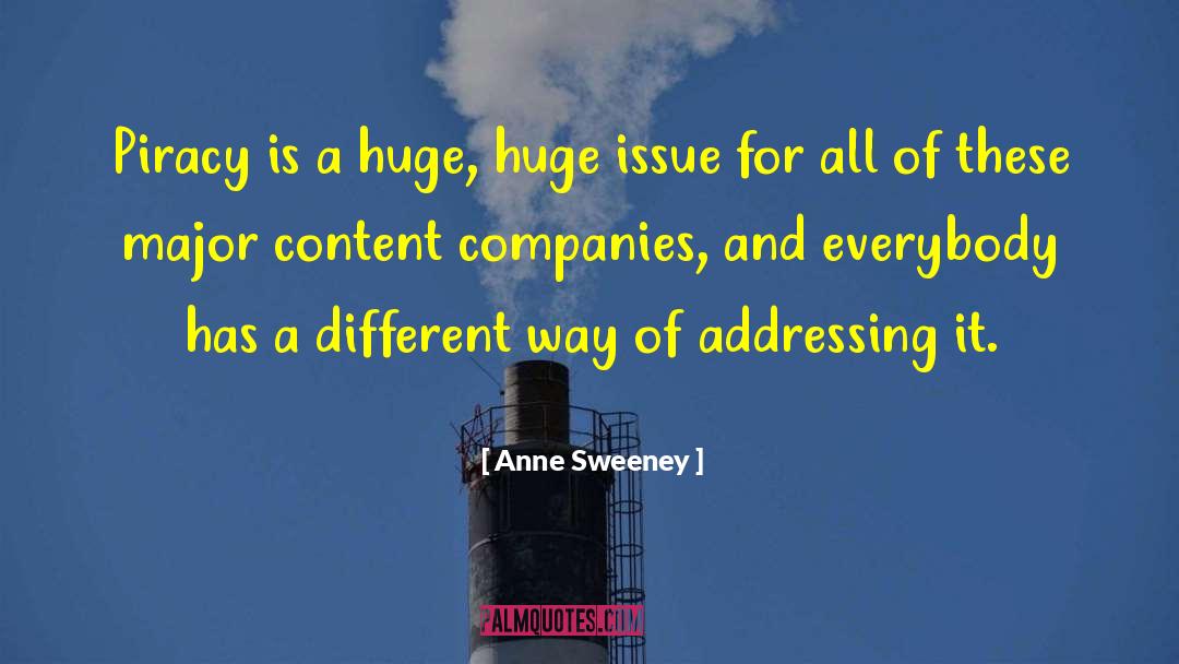 Anne Sweeney Quotes: Piracy is a huge, huge