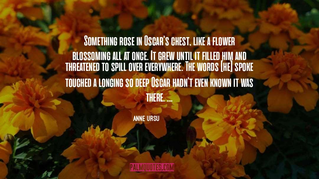 Anne Ursu Quotes: Something rose in Oscar's chest,