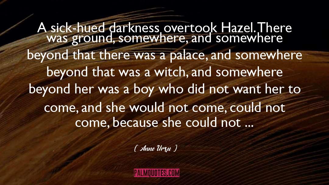 Anne Ursu Quotes: A sick-hued darkness overtook Hazel.