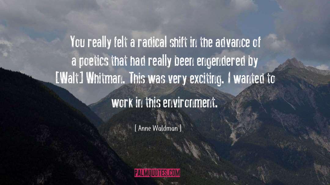 Anne Waldman Quotes: You really felt a radical