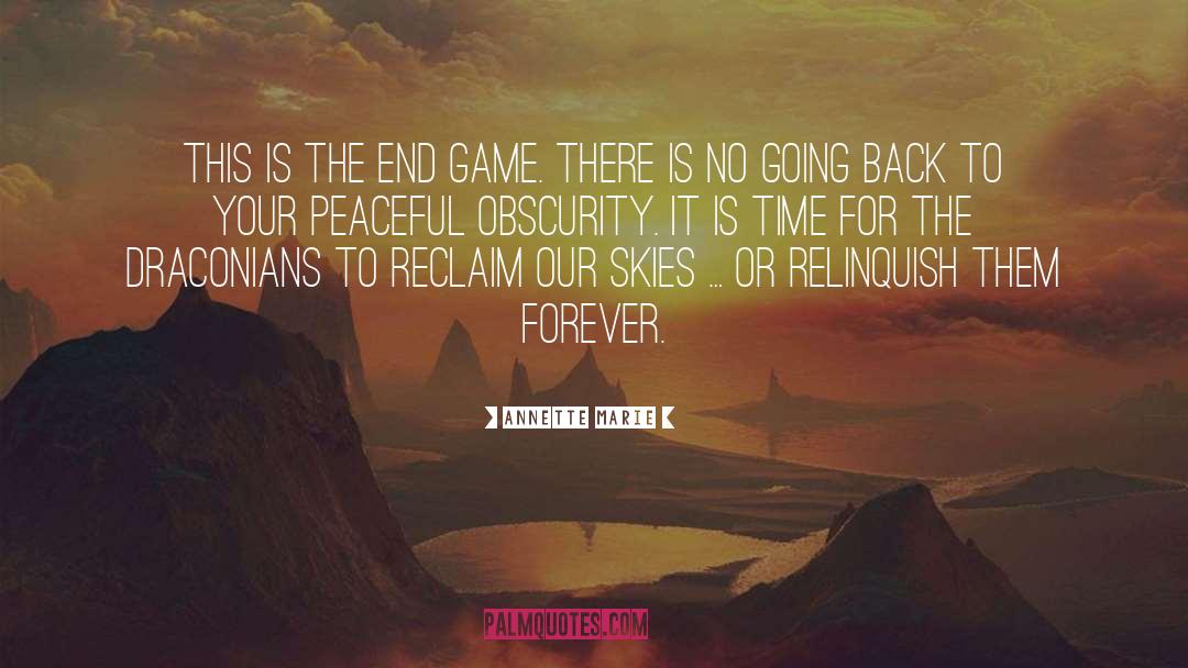 Annette Marie Quotes: This is the end game.