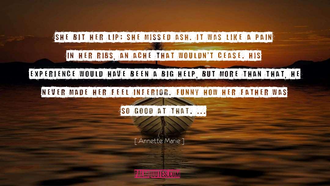 Annette Marie Quotes: She bit her lip; she