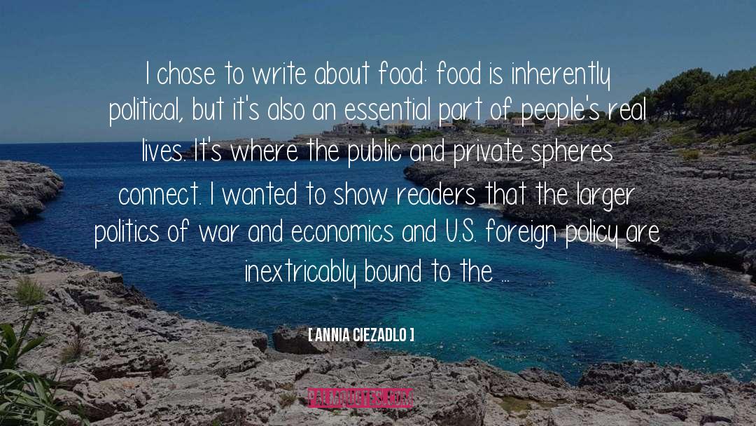 Annia Ciezadlo Quotes: I chose to write about