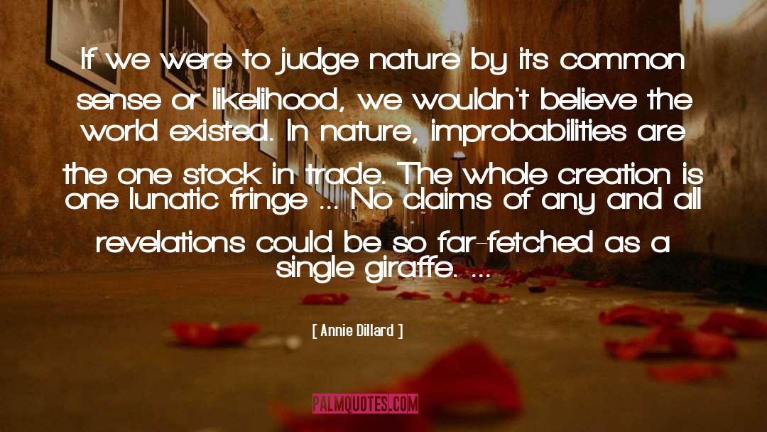 Annie Dillard Quotes: If we were to judge