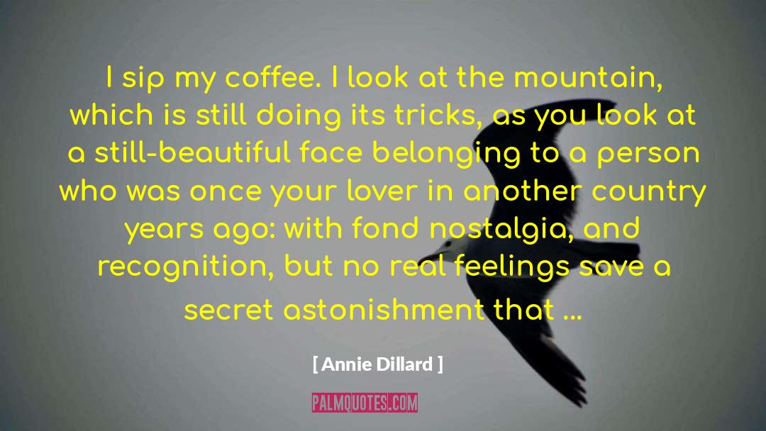 Annie Dillard Quotes: I sip my coffee. I