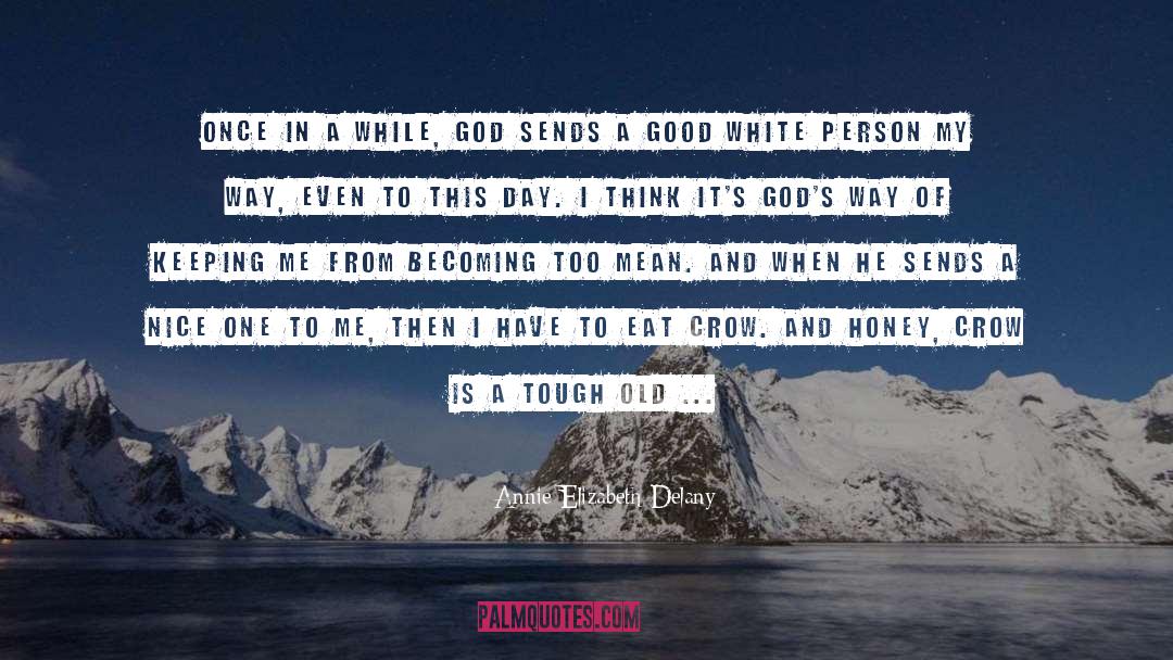 Annie Elizabeth Delany Quotes: Once in a while, God