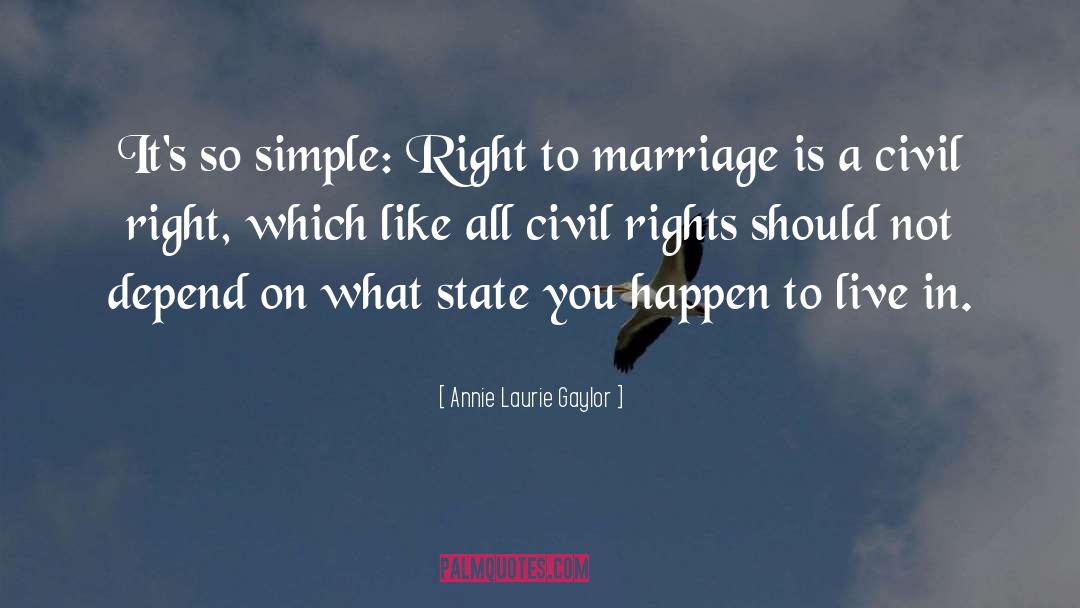 Annie Laurie Gaylor Quotes: It's so simple: Right to
