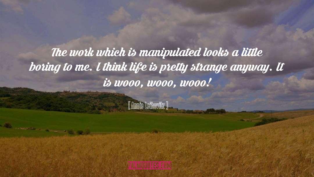 Annie Leibovitz Quotes: The work which is manipulated
