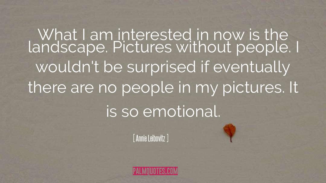 Annie Leibovitz Quotes: What I am interested in