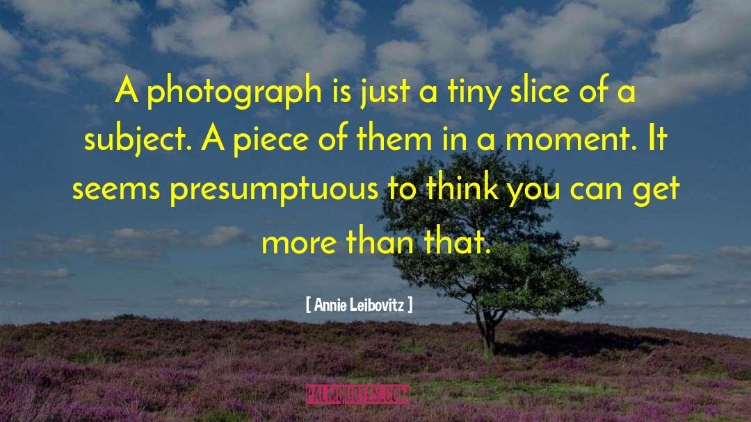 Annie Leibovitz Quotes: A photograph is just a